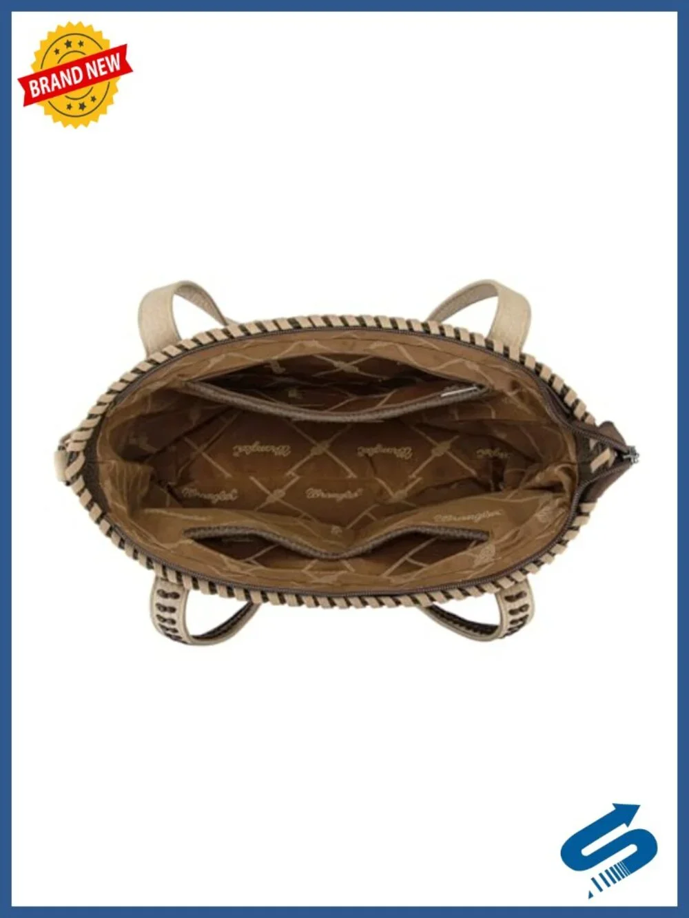 Western Fringe Shoulder Purse with Whipstitch Detail, Woven Top Handle